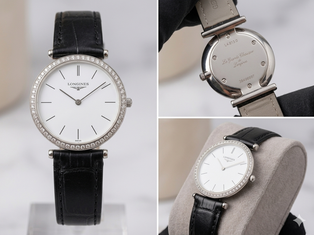 Longines La Grande Classique Diamond Bezel (29mm) – Slim Quartz Dress Watch pre owned